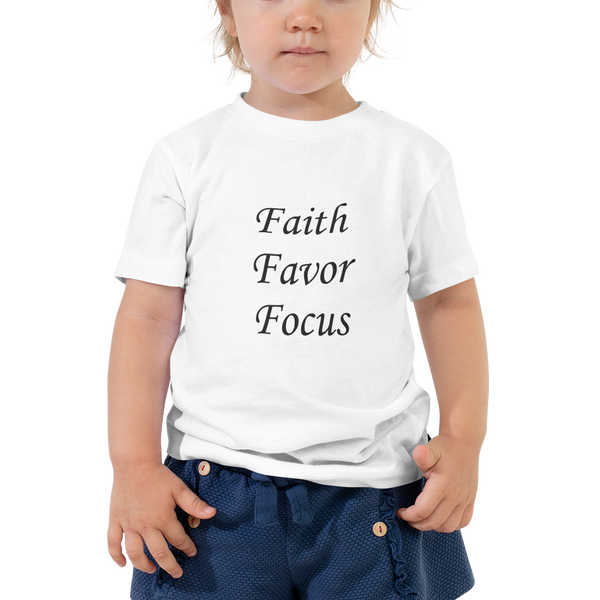 Faith Favor Focus Toddler Short Sleeve Tee