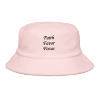 Unstructured terry cloth bucket hat